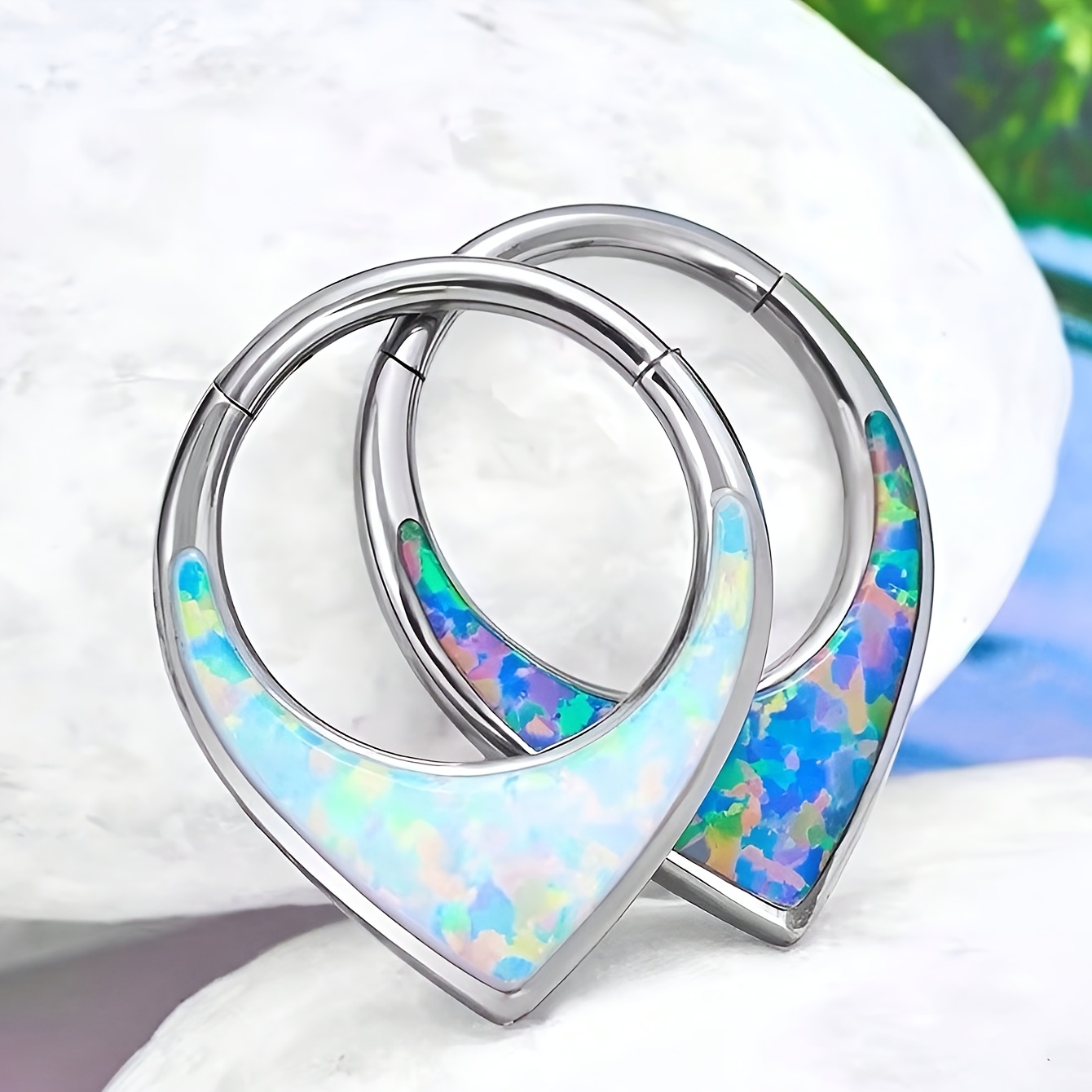 Tear-Shaped 316L Stainless Steel Nose Ring